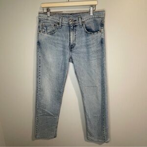 Levi's 502 Blue Straight Leg Jeans Classic Style altered to 33x28